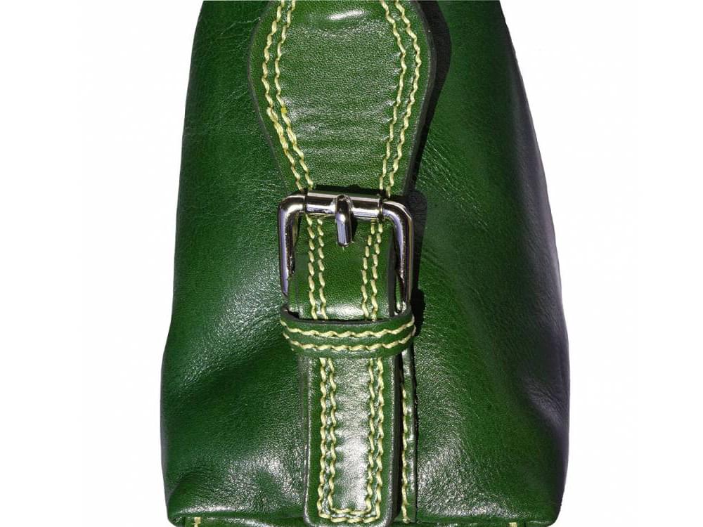 Formia (dark green) - Large, soft leather handbag