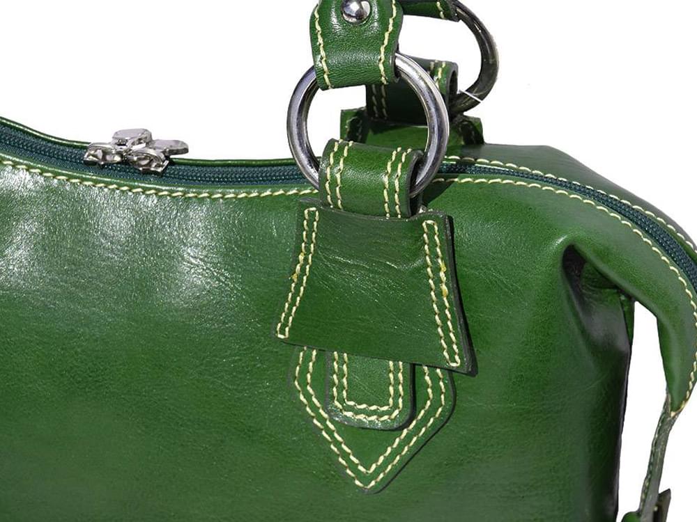 Formia (dark green) - Large, soft leather handbag