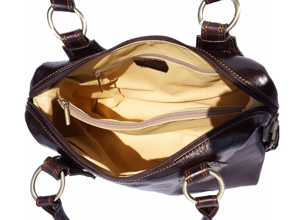Formia - large, soft leather handbag - showing inside