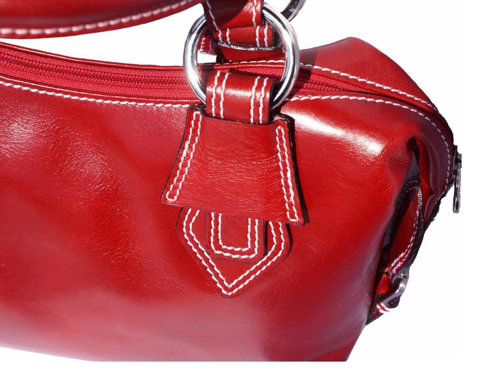 Formia (dark red) - Large, soft leather handbag