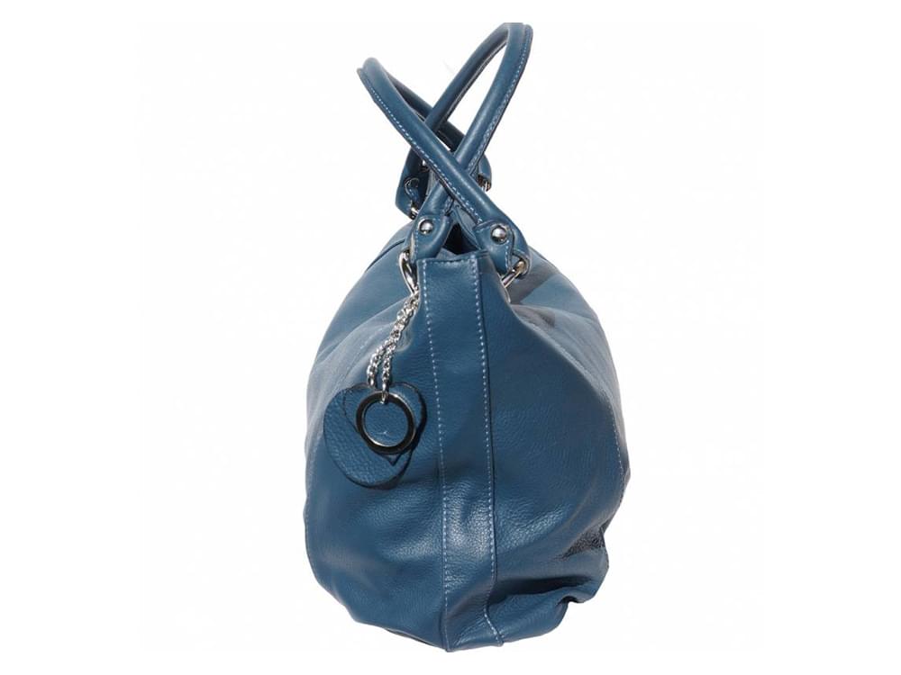 Cremona (acquamarine) - Soft, calf leather hobo style bag