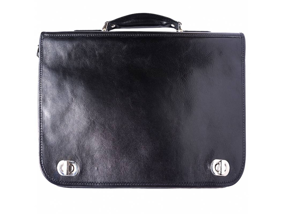 Empoli - Italian calf leather briefcase - front view