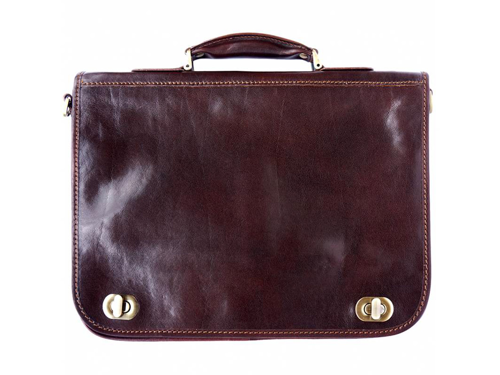 Empoli (dark brown) - Italian calf leather briefcase