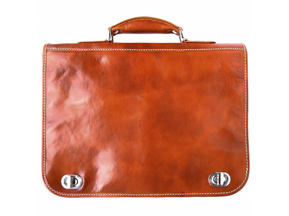 Empoli - Italian calf leather briefcase - front view