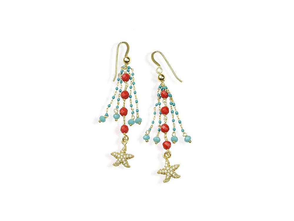 A charming, colourful and elegant pair of earrings