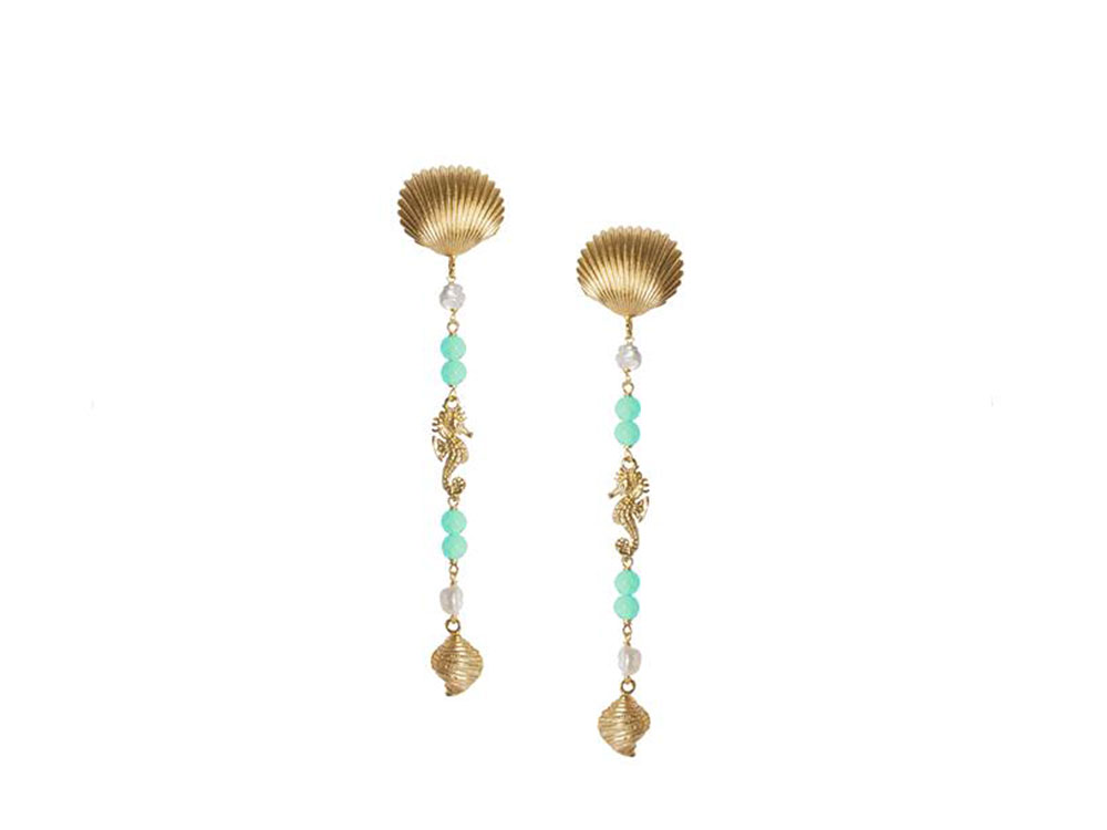 Beachcomber Mineral Earrings  - a pretty, sea green pair of earrings