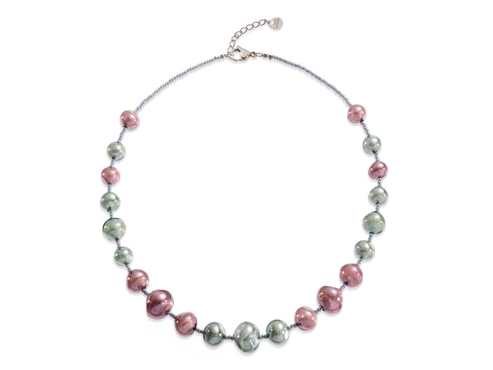 Positano - necklace with Murano glass beads of an unusual colour