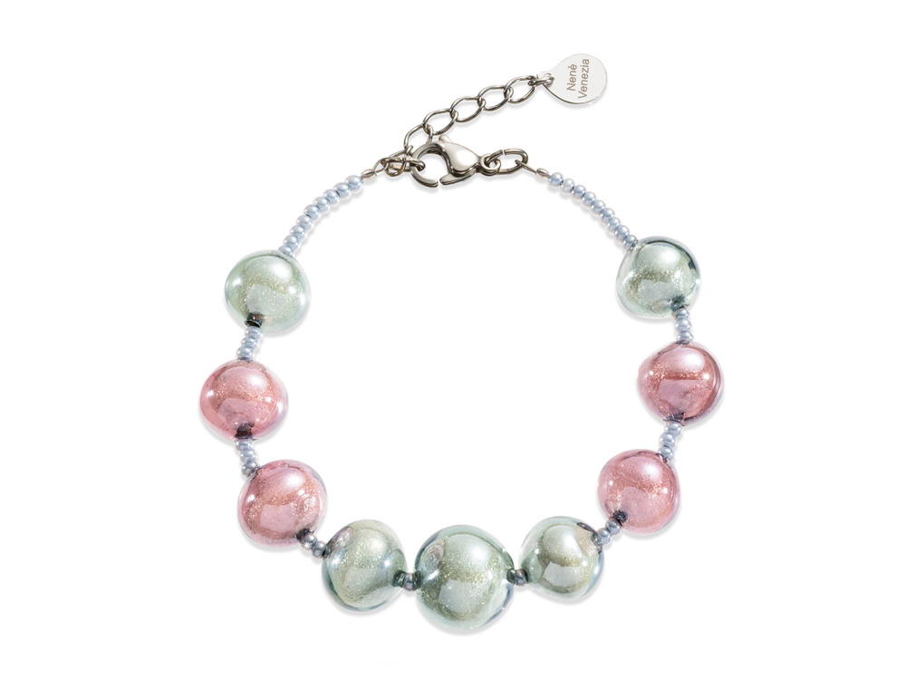 Positano Bracelet - Murano glass beads of an unusual colour