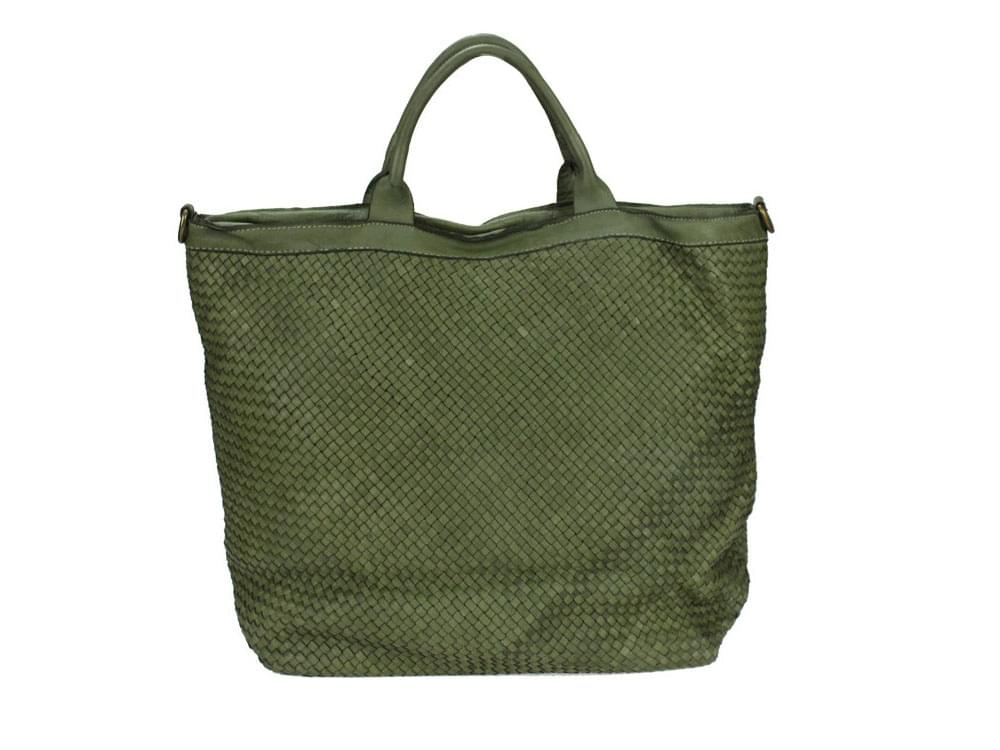 Amandola Grande (sage green) - Large, soft, comfortable vintage leather bag