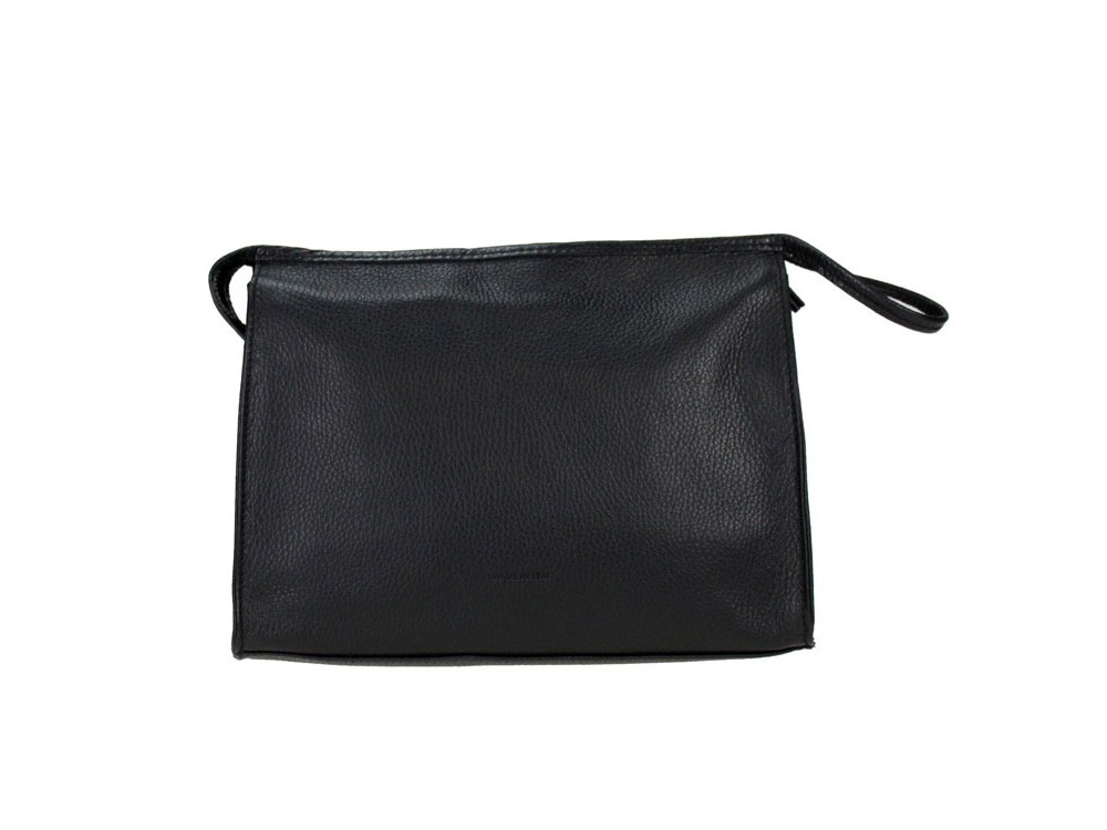Large, genuine leather beauty bag