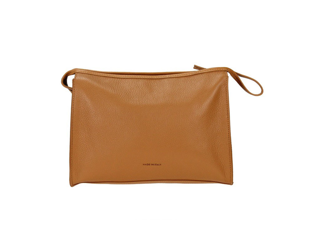 Cosmetic Bag (tan) - Large, genuine leather beauty bag