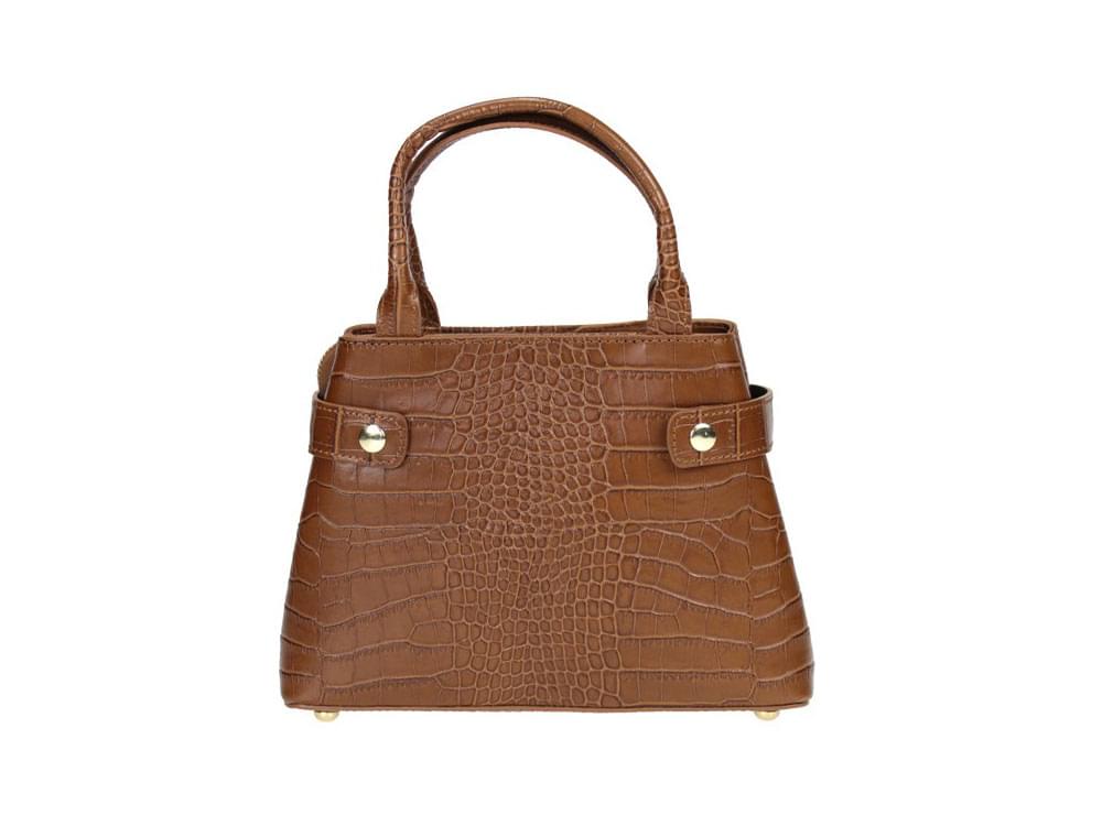 Manzana Mini - fairly small, reptile print leather handbag - backview
