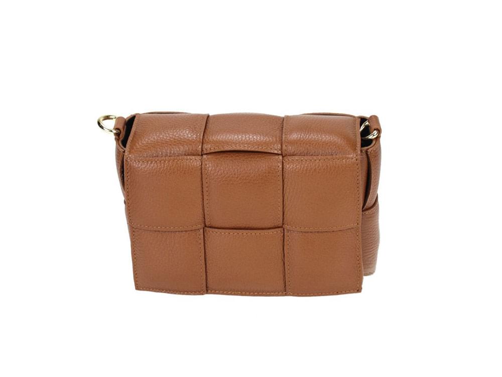 Noci - small, compact, woven leather shoulder bag