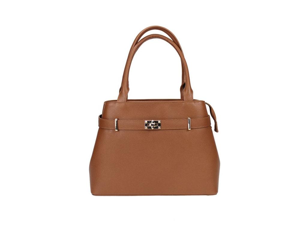 Bologna (tan) - Fairly large, high fashion Italian handbag