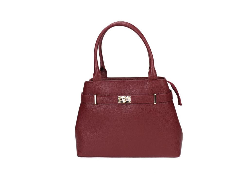 Bologna (burgundy) - Fairly large, high fashion Italian handbag