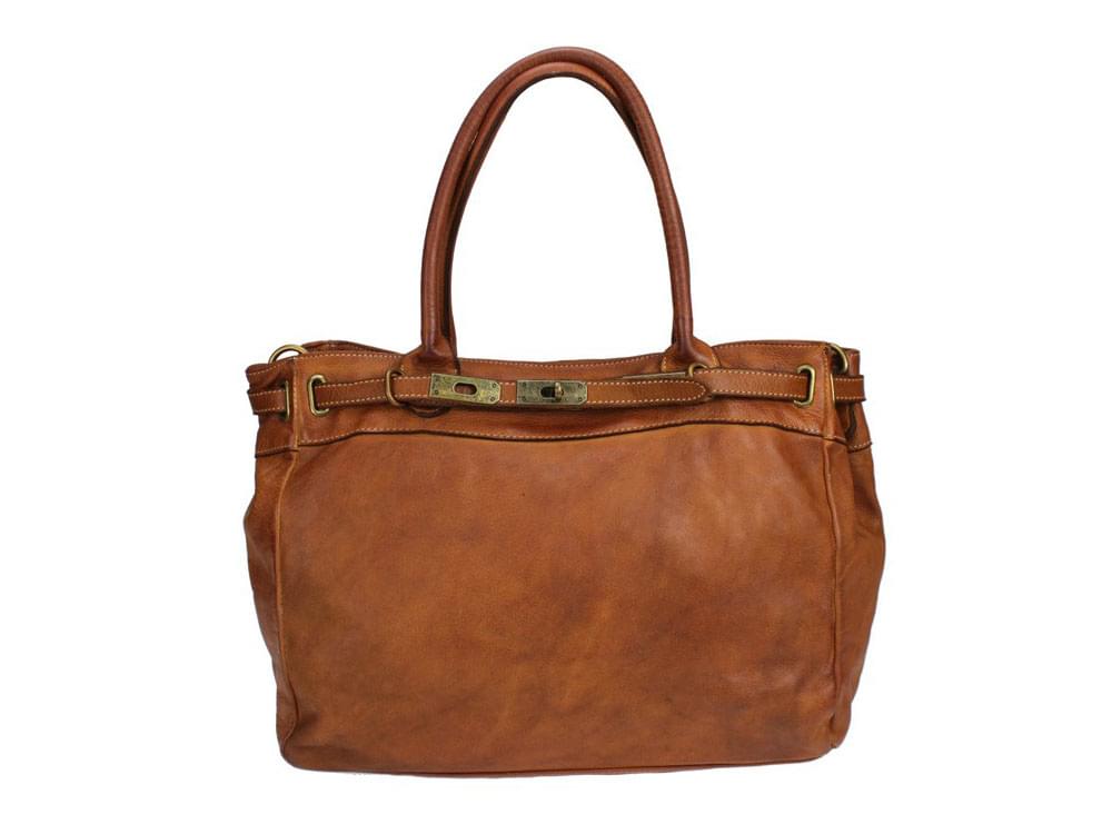 Bellini (tan) - Latest, high fashion handbag in soft vintage leather