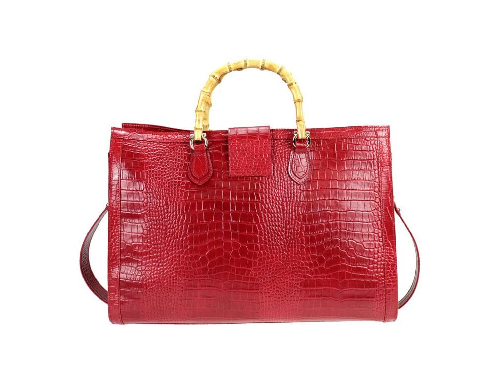Luisa - large, reptile print leather handbag