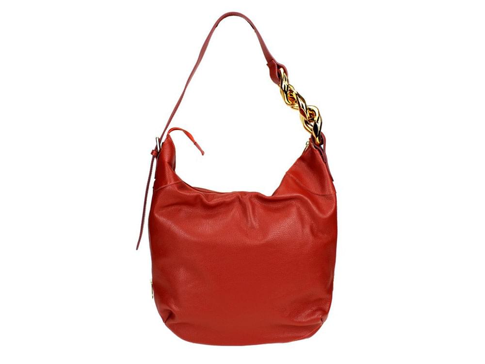Torino (burnt orange) - Smart, decorative leather shoulder bag