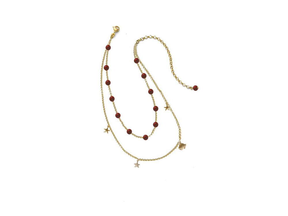 Marea Necklace (red) - A delicate, fun necklace