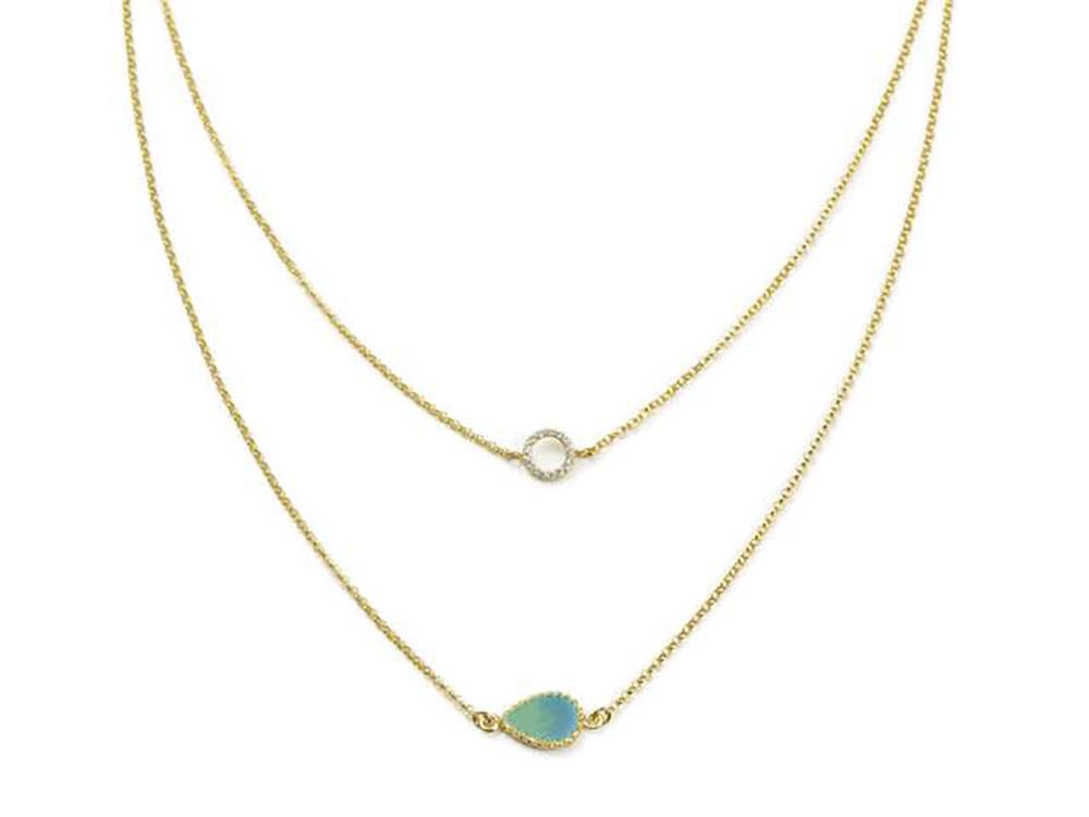 Chiarezza Double Necklace - Simple, delicate, two strand necklace