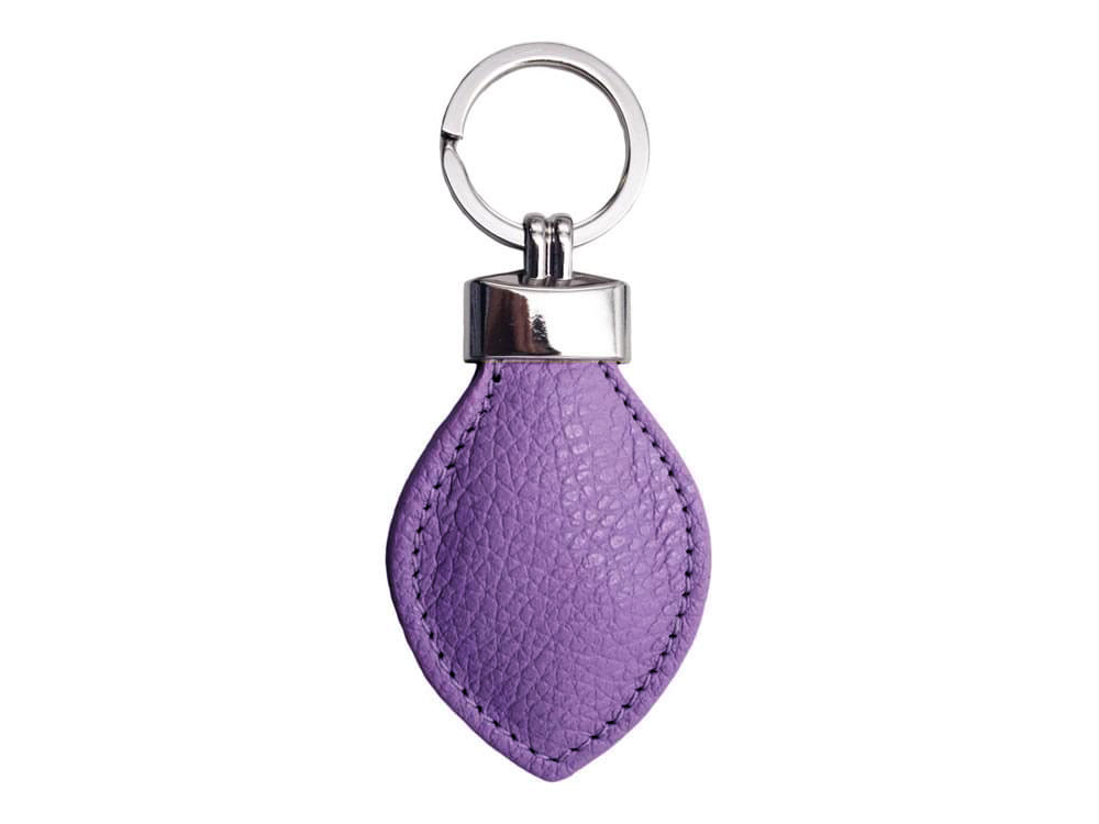 An attractive, lightly padded leather key ring