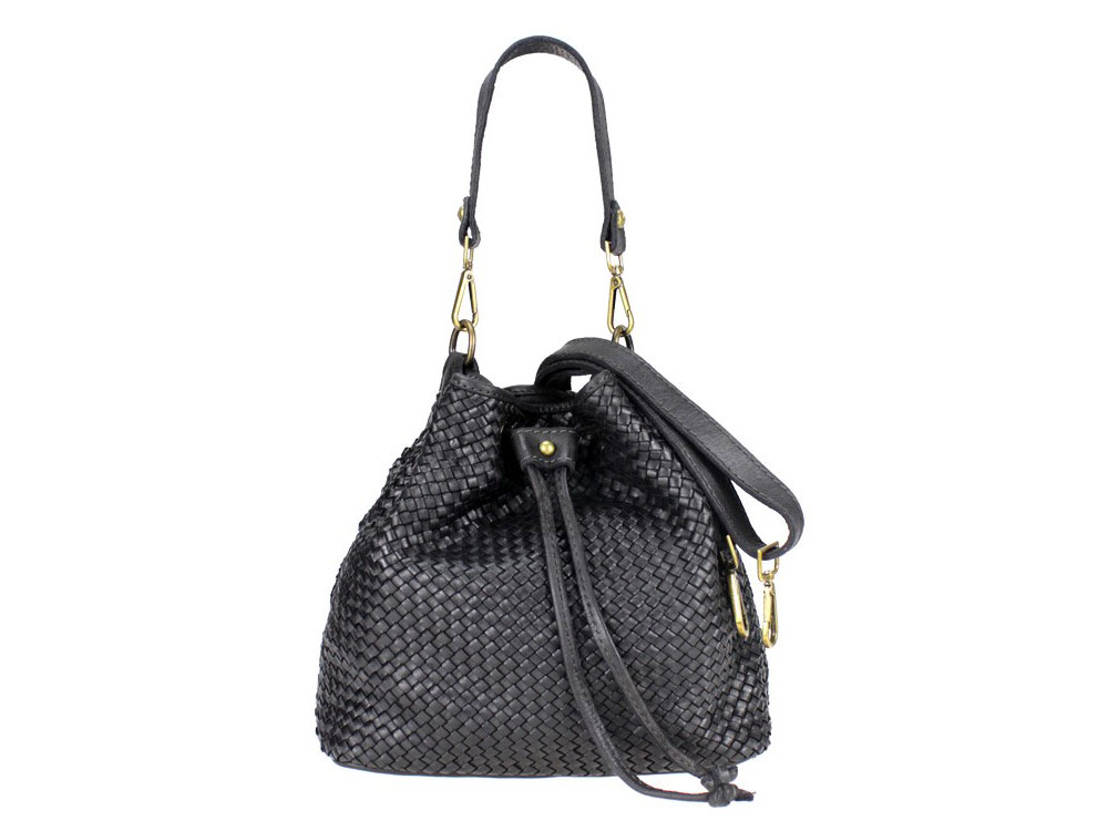 Amalfi (black) - Soft Italian calf leather luxury bag