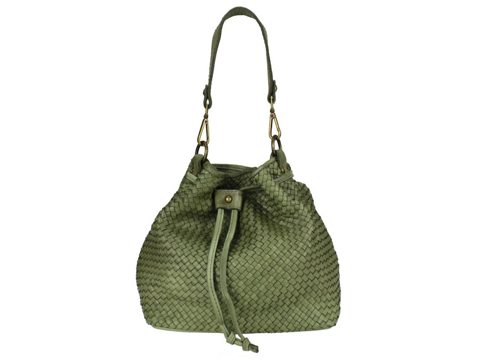 Amalfi (olive) - Soft Italian calf leather luxury bag
