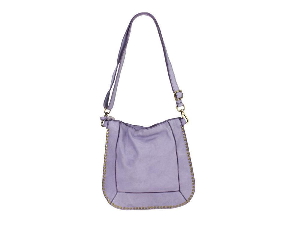 Siris (lilac) - A slim, fashionable leather shoulder bag