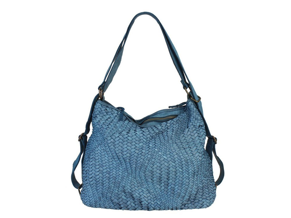 Scario (turquoise) - A beautiful, soft, top quality Italian leather shoulder bag