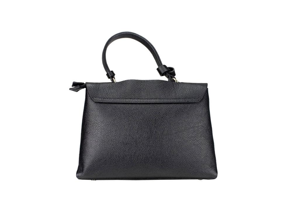 Agnone (black) - A traditional style, classy leather handbag