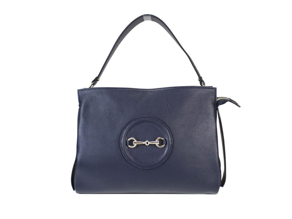 Gavi (navy blue) - A traditional style, smart leather handbag