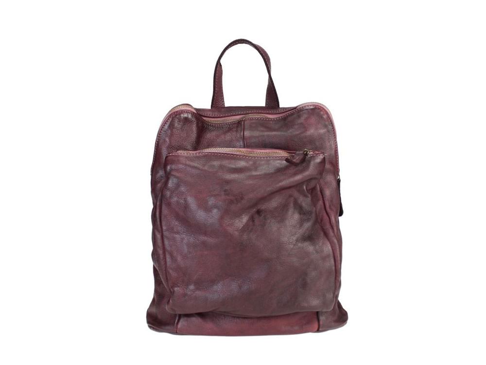 Luson (damson) - Soft, high quality leather backpack