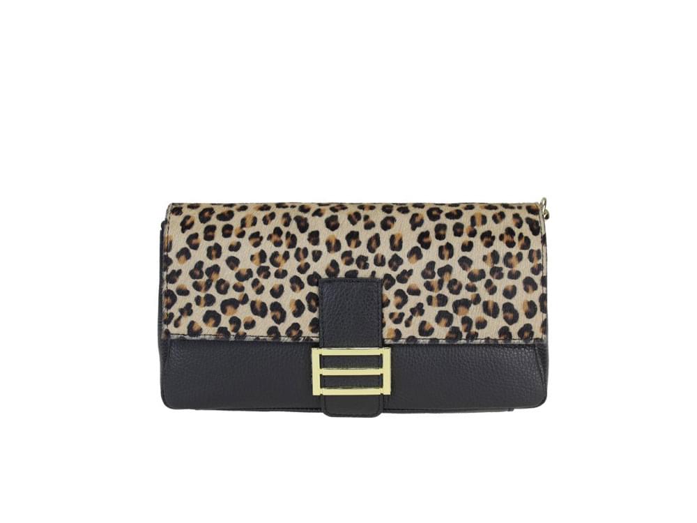 Lasa (leopard) - Fashionable, animal print handbag