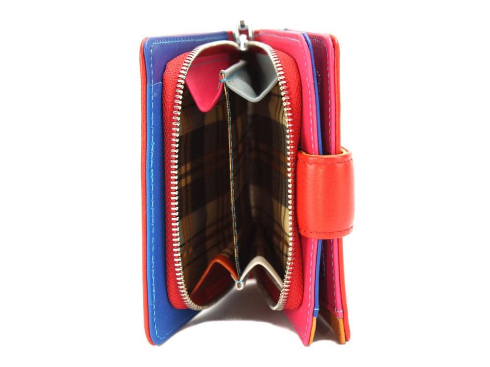 Beatrice (red) - Small, pretty calf leather wallet