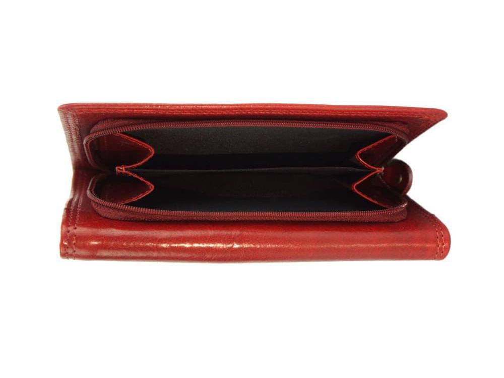 Giulia (red) - Prestigious calfskin leather wallet