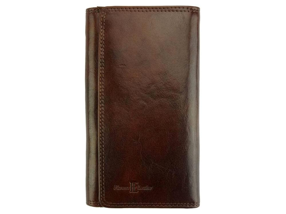 Giulia (dark brown) - Prestigious calfskin leather wallet