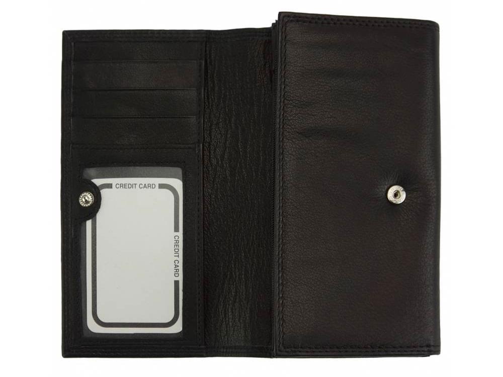 Nicolina (black) - Soft, calf leather wallet