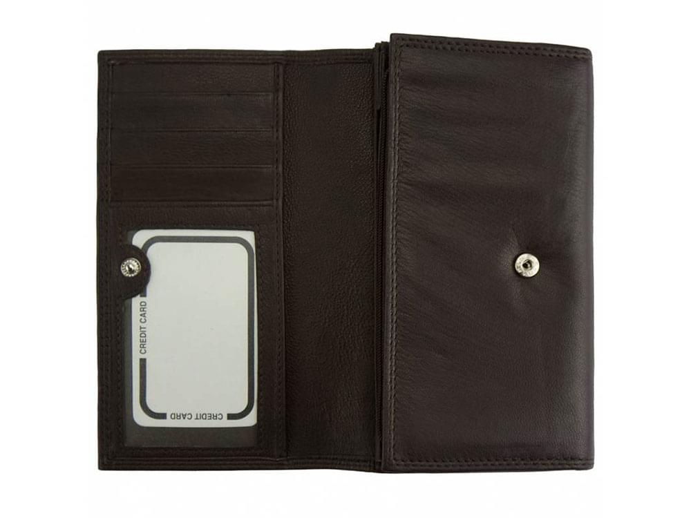 Nicolina (dark brown) - Soft, calf leather wallet