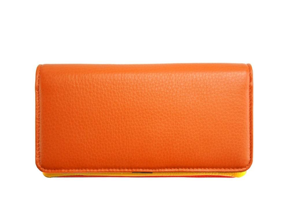 Rosella (orange) - Soft Italian leather wallet