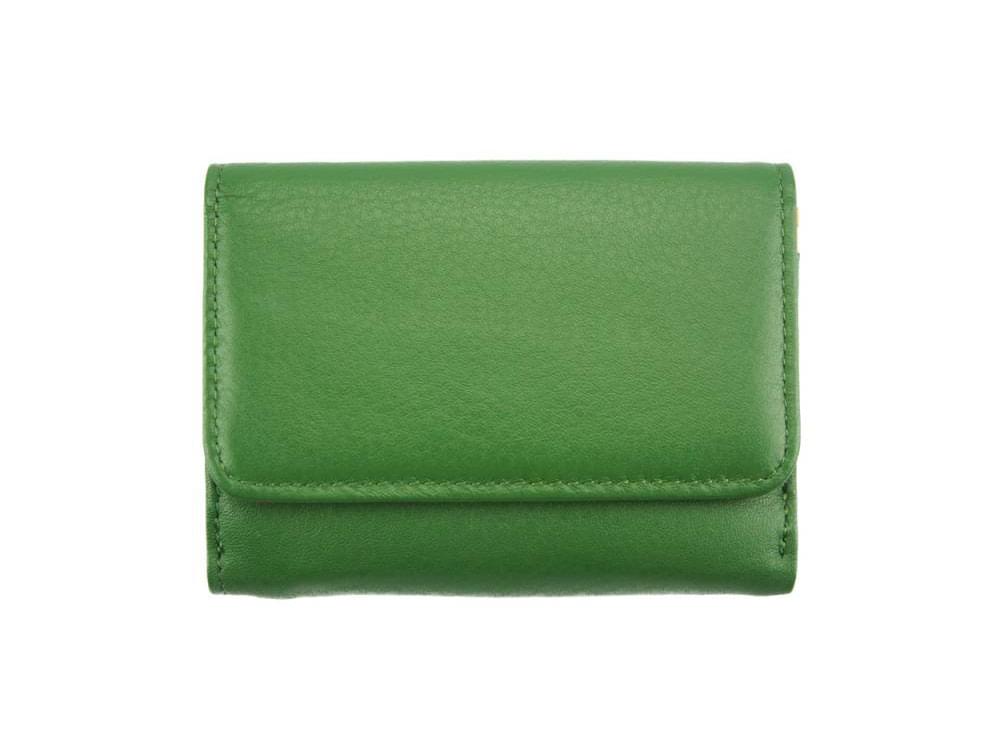 Sofia (green) - Small, fun, leather wallet