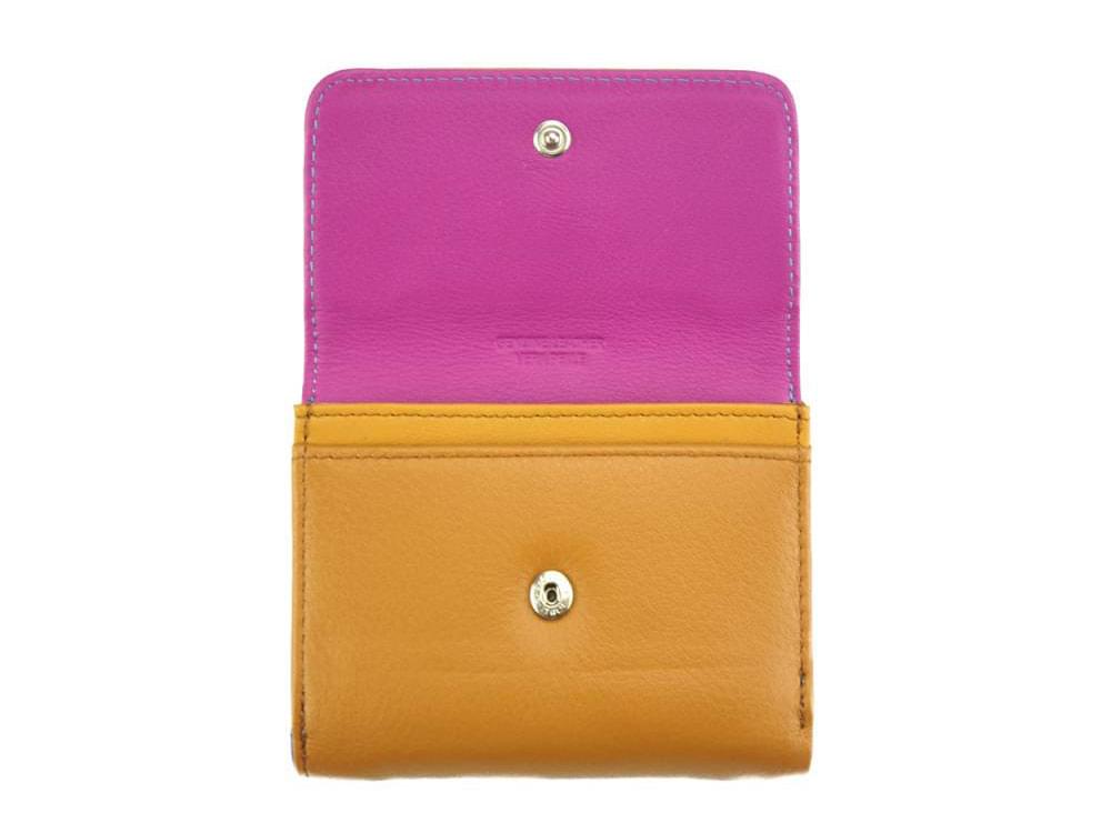 Sofia (tan) - Small, fun, leather wallet