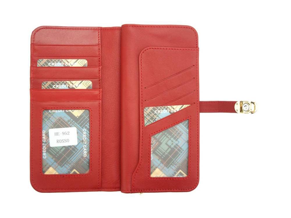 Valentina (red) - Patent leather wallet