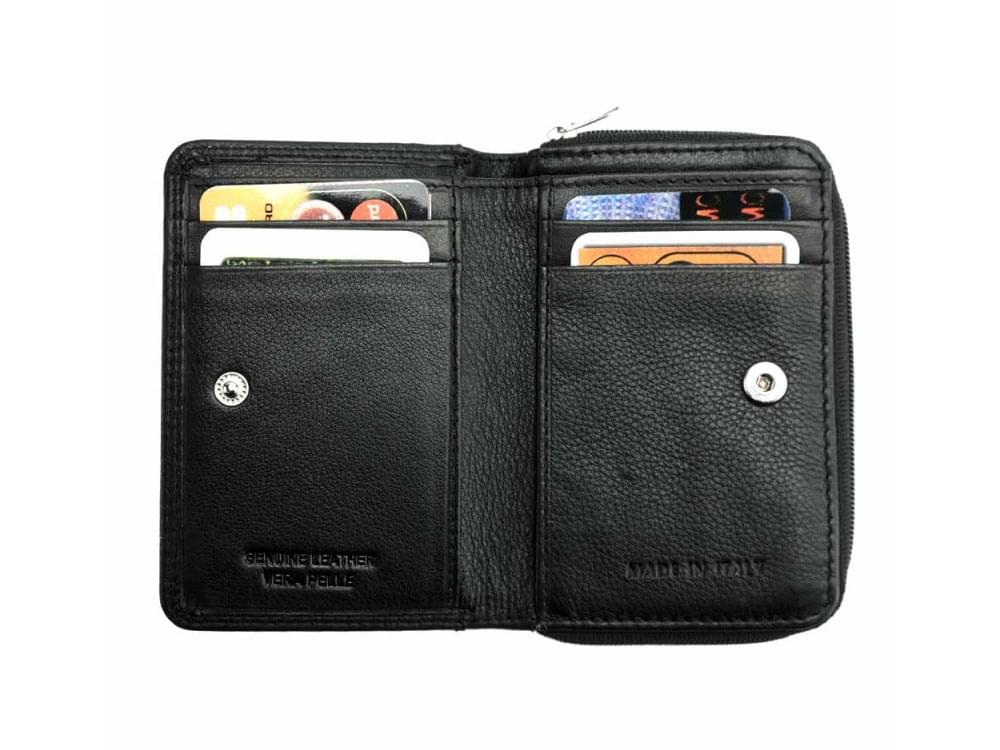 Mario (black) - Nappa leather wallet