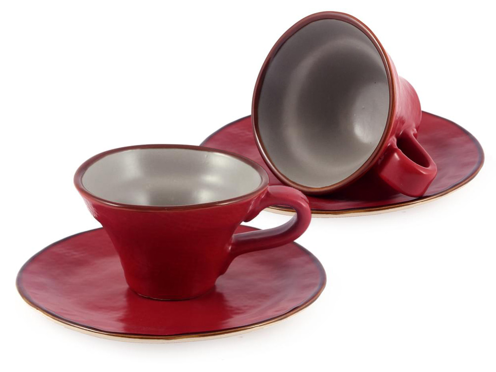 Set of 2 americano cups and plates