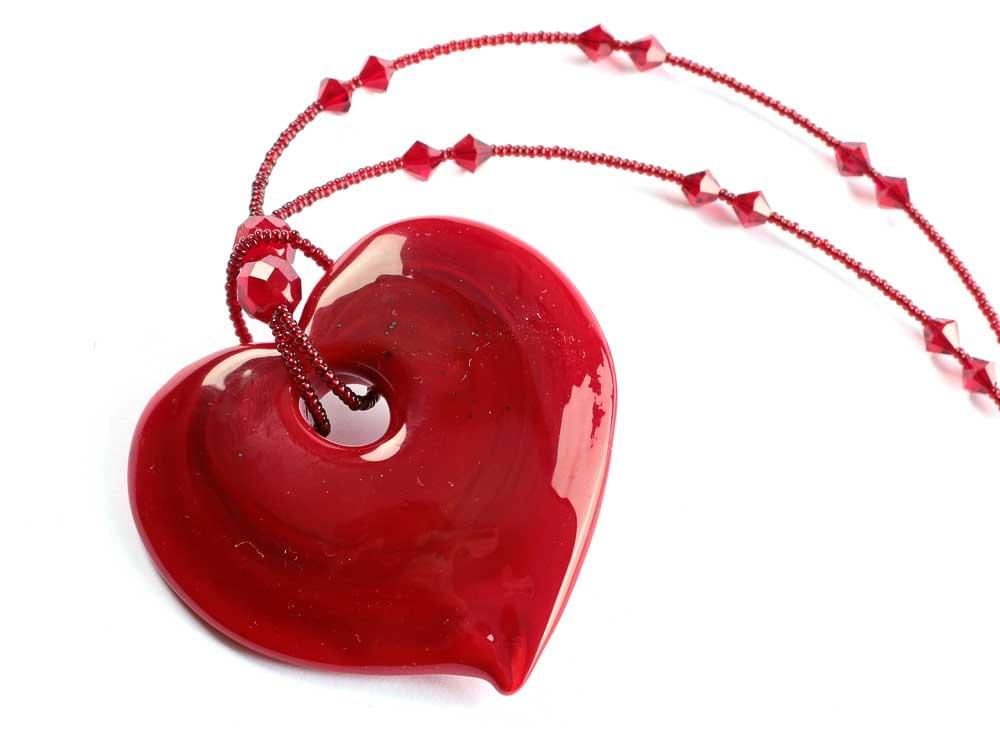 Passione Pendant - Solid Red Murano Glass pendant
