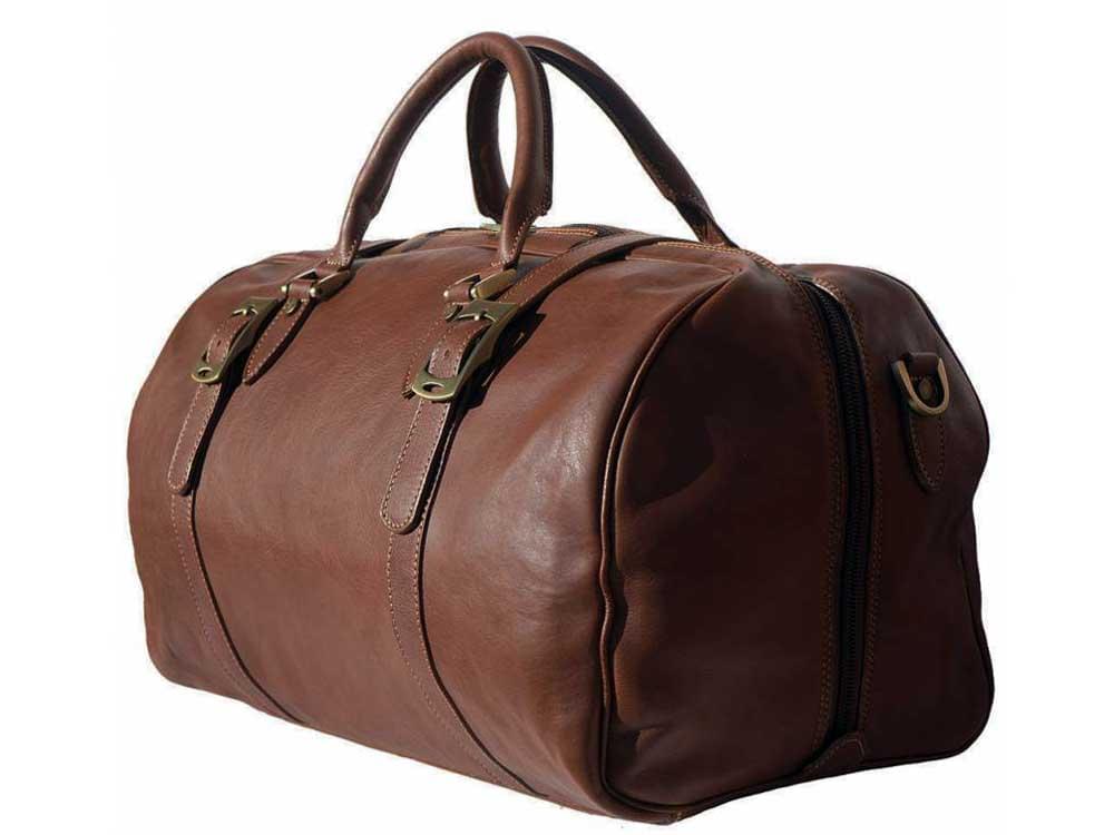 Latina (brown) - Genuine Italian leather travel bag
