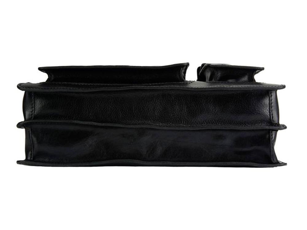 Viterbo (black) - Italian waterproof leather briefcase