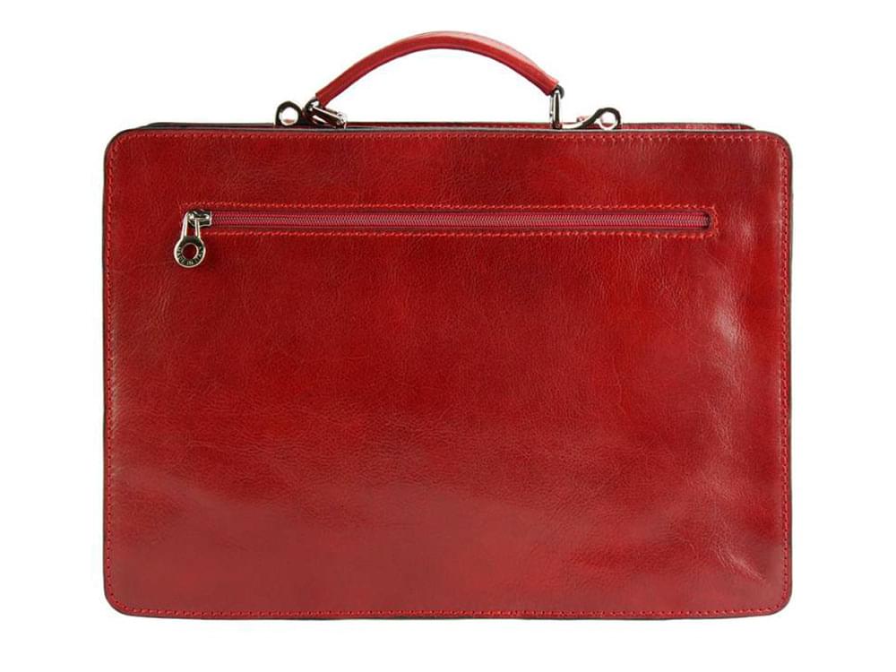Viterbo (red) - Italian waterproof leather briefcase