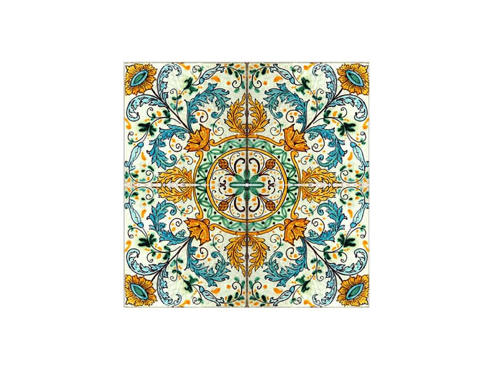 Hand painted ceramic tiles from Italy