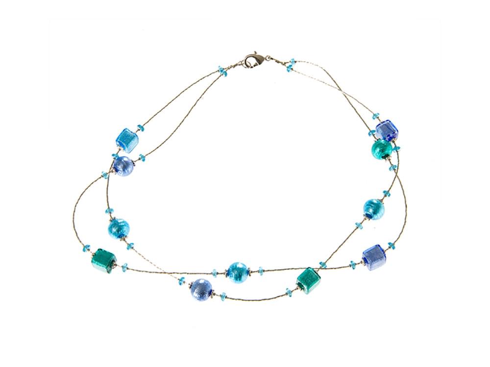Double strand Murano glass necklace